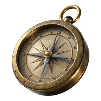 extraordinary rustic Antique Brass Compass Detailed Illustration Cutout exclusive png