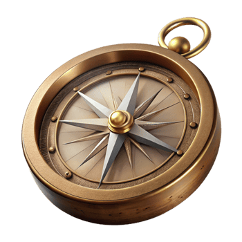 magnificent contemporary Antique Brass Compass Nautical Design premium png
