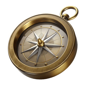 wonderful abstract Antique Brass Compass Nautical Design premium png