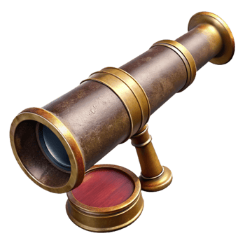 impressive classic Antique Brass Telescope professional png