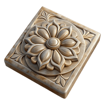 stunning abstract Antique Ceramic Tile Floral Pattern on Transparent Background exclusive png