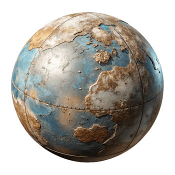vibrant classic Antique Globe Restoration Process professional png