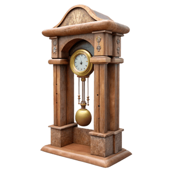vibrant modern Antique Grandfather Clock Pendulum Swinging Cutout premium png
