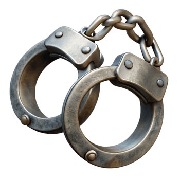 elegant vintage Antique Handcuffs Locked authentic png