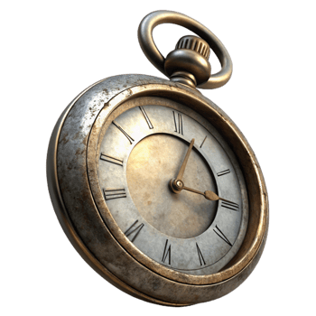 impressive traditional Antique Pocket Watch Open Face Cutout with Roman Numerals professional png