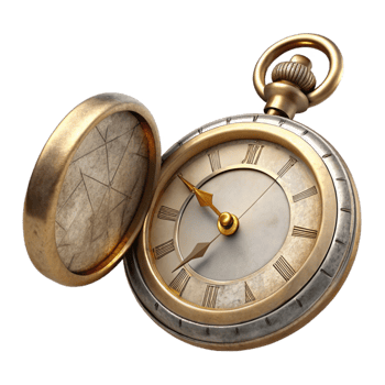 dramatic abstract Antique Pocket Watch Open Face Cutout with Roman Numerals exclusive png