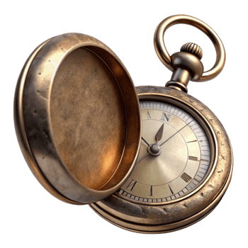 extraordinary modern Antique Pocket Watch Open Face Cutout with Roman Numerals genuine png