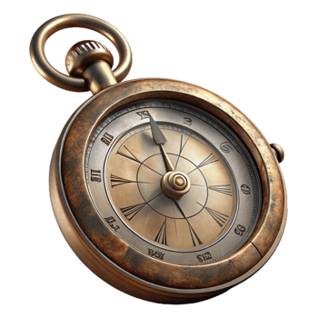 wonderful minimalist Antique Pocket Watch Transparent Background Open Face genuine png