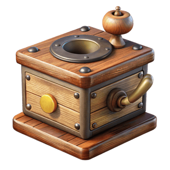 stunning vintage Antique Wooden Music Box original png