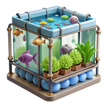 extraordinary creative Aquaponics System Transparent Background Fish and Plants png