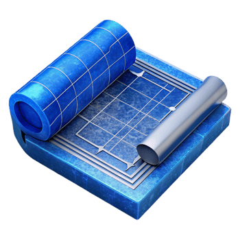 beautiful abstract Architectural Blueprint Fragment Cutout with Blue Lines detailed png