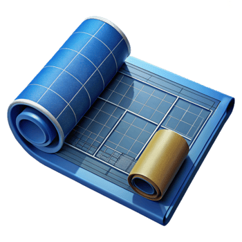 magnificent rustic Architectural Blueprint Rolled Up Cutout exclusive png