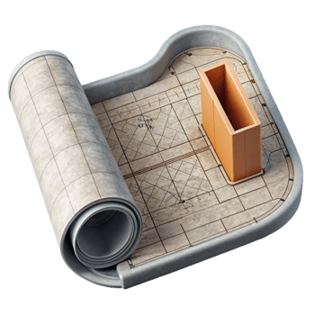 serene artistic Architectural Drawing Fragment with Fine Lines high resolution png