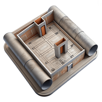 beautiful contemporary Architectural Plan Detail with Precise Lines premium png
