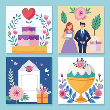 Versatile Greeting and Invitation Card Templates for Various Occasions vector