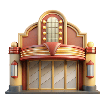 magnificent abstract Art Deco Theatre Marquee Transparent high resolution png