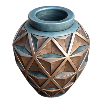 elegant artistic Art Deco Vase Geometric Pattern Cutout original png
