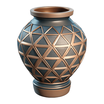 impressive contemporary Art Deco Vase Geometric Pattern Cutout exclusive png