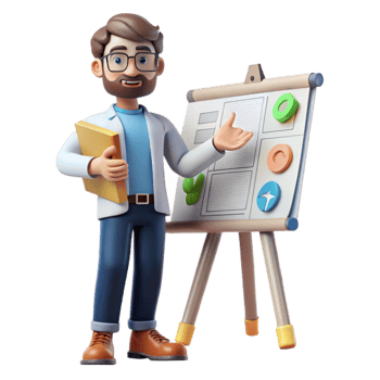 vibrant abstract Art Director with Storyboard and Sketches Transparent Background exclusive png