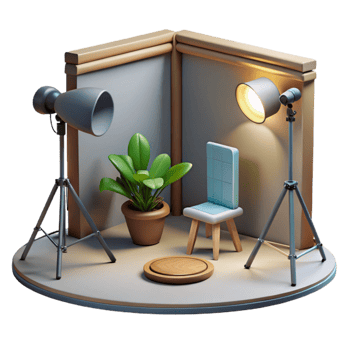 magnificent artistic Artificial Light Studio Setup Cutout premium png