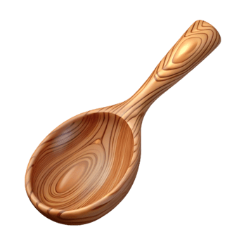 extraordinary artistic Artisan Carved Wooden Spoon Front View professional png