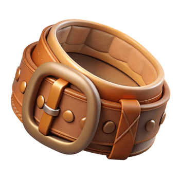 elegant modern Artisan Leather Belt Brown Leather Transparent Background detailed png