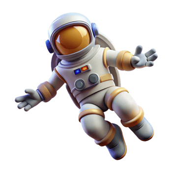 extraordinary traditional Astronaut Floating in Space Suit premium png