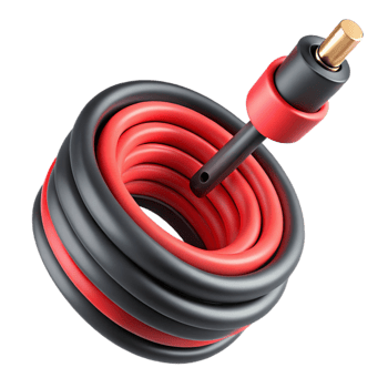 beautiful abstract Audio Cable Coiled Red and Black Cutout detailed png