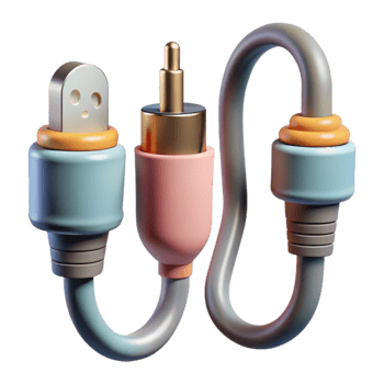 impressive abstract Audio Cable Connectors Mini Jack and Usb Transparent high resolution png