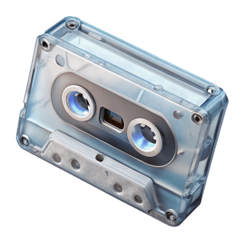 impressive classic Audio Cassette Tape Case Plastic Transparent Cutout original png
