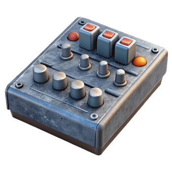 stunning vintage Audio Mixer Channel Strip Close Up genuine png