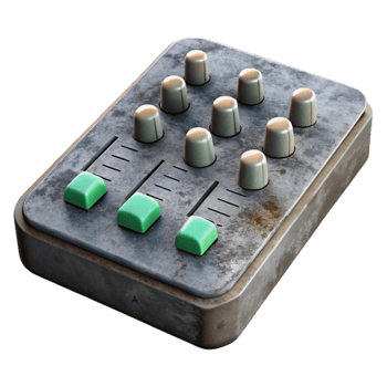 elegant abstract Audio Mixer Faders Close Up Element professional png