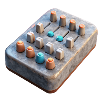 elegant abstract Audio Mixer Faders Close Up Element original png