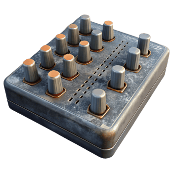 stunning vintage Audio Mixer Faders Close Up Element high resolution png