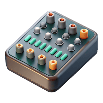 dramatic rustic Audio Mixer Top View Element high resolution png