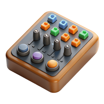 dramatic rustic Audio Mixer Top View Element genuine png