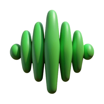serene creative Audio Waveform Green Peaks Element original png