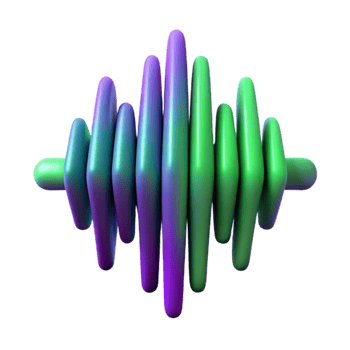 stunning rustic Audio Waveform Purple and Green Peaks png