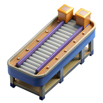 vibrant classic Automated Conveyor Belt Top View exclusive png