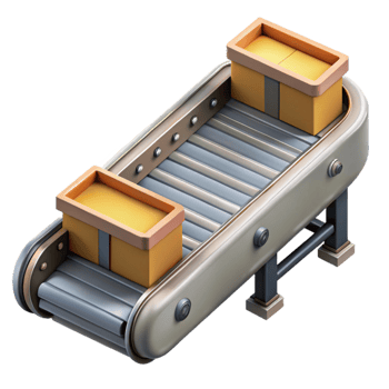 elegant traditional Automated Conveyor Belt Top View high quality png