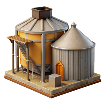 extraordinary vintage Automated Grain Storage System high quality png