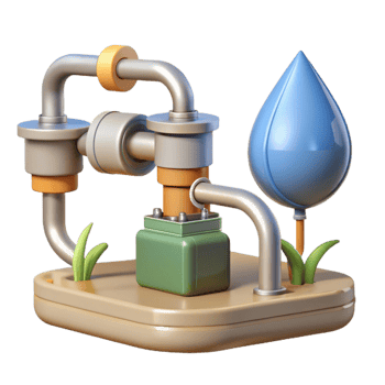 beautiful traditional Automated Irrigation System with Drip Lines professional png