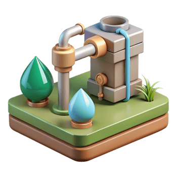 beautiful abstract Automated Irrigation System with Drip Lines high quality png