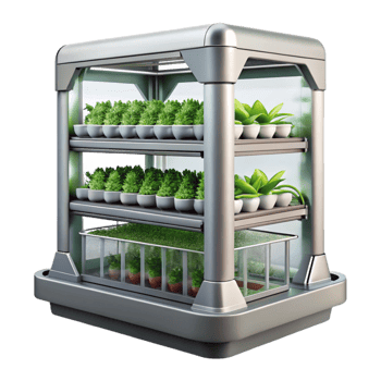 vibrant creative Automated Vertical Farming System Transparent Background professional png