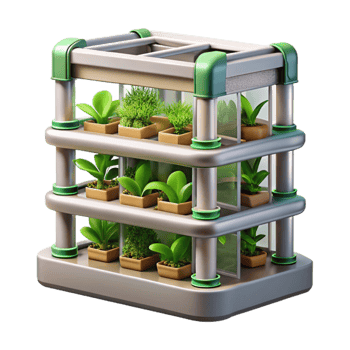 beautiful artistic Automated Vertical Farming System Transparent Background exclusive png