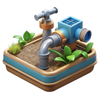 magnificent modern Automatic Irrigation System at Work Cutout Element original png