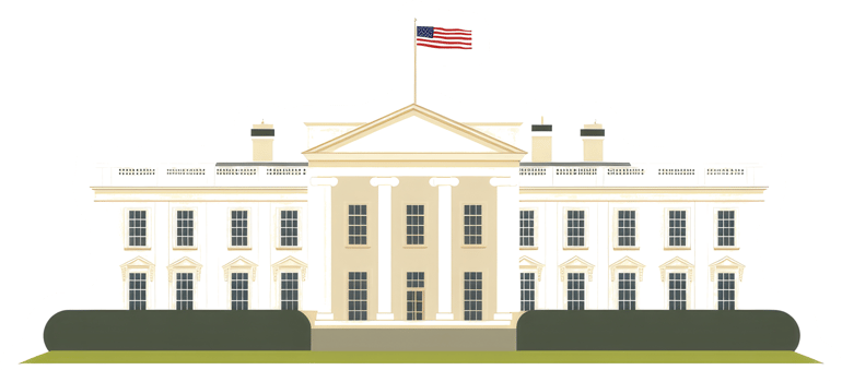 A drawing depicts a white building with a flag on top png