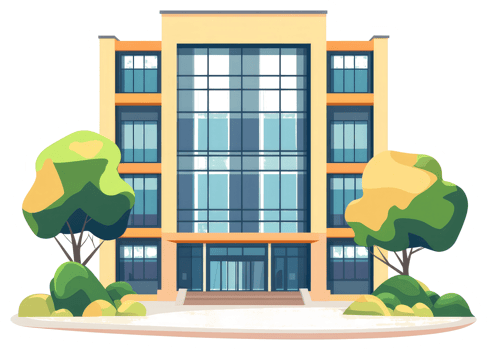 An illustrative cartoon depiction of a modern building structure png