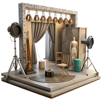 impressive rustic Backstage Fashion Show Chaos Cutout premium png