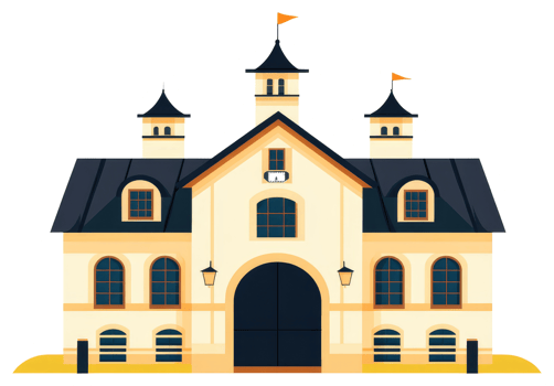 A detailed architectural illustration of a classic building structure png